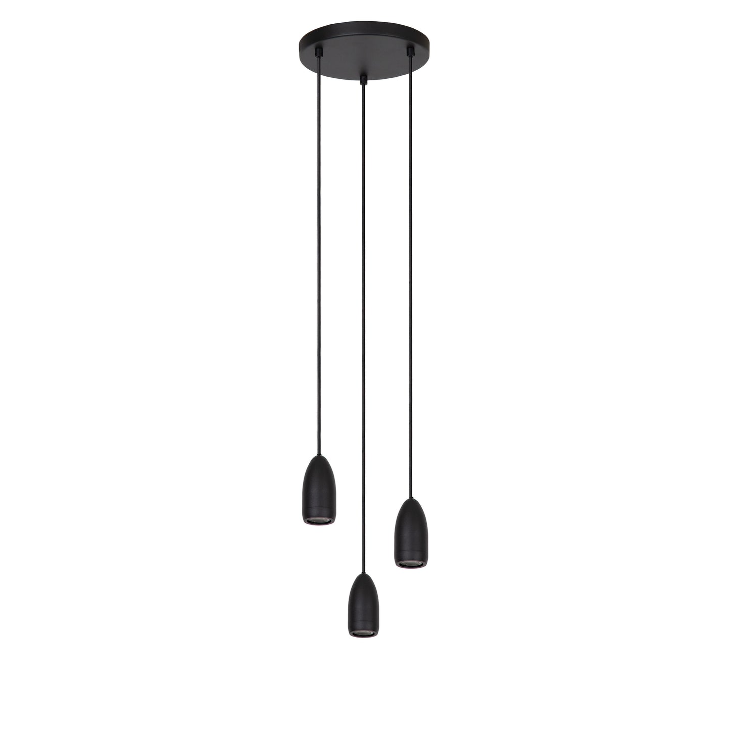 Lucide EVORA - Pendant light - Ø 25 cm - 3xGU10 - Black