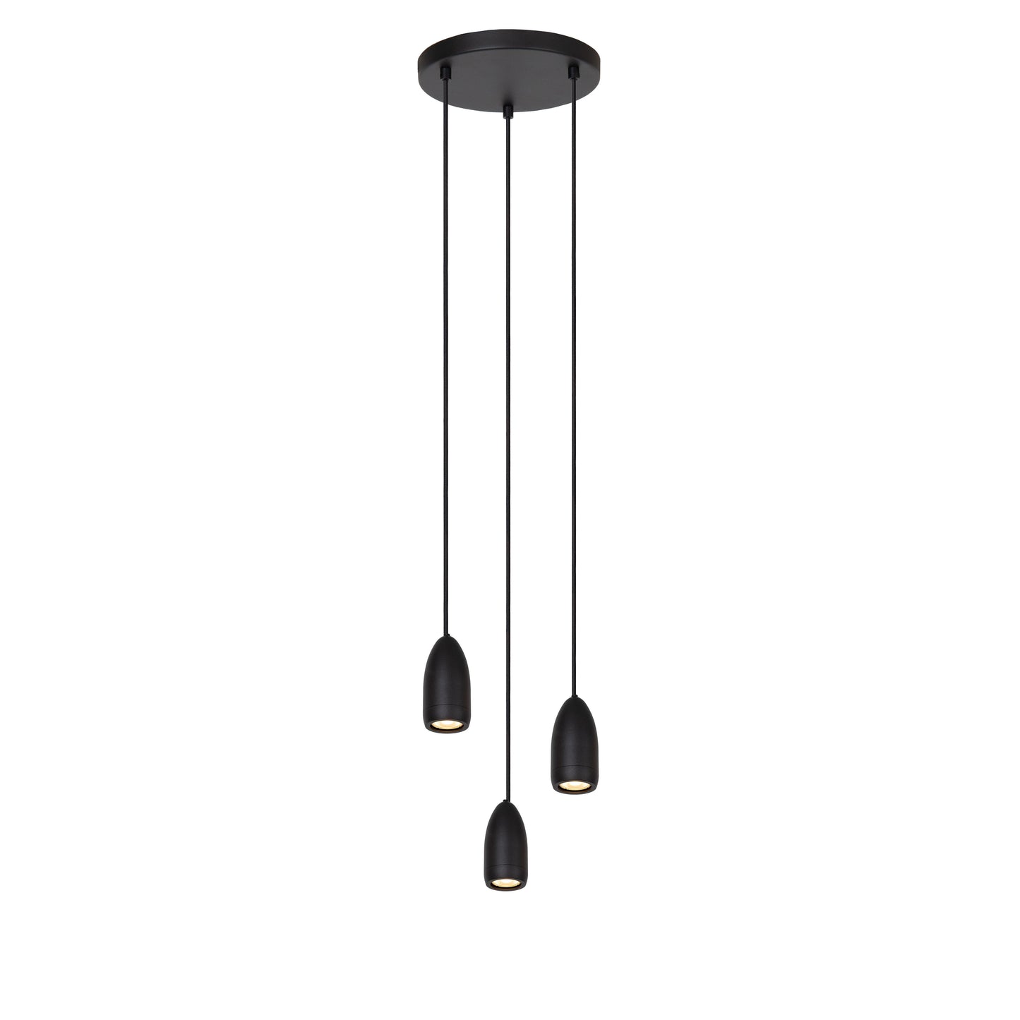 Lucide EVORA - Pendant light - Ø 25 cm - 3xGU10 - Black