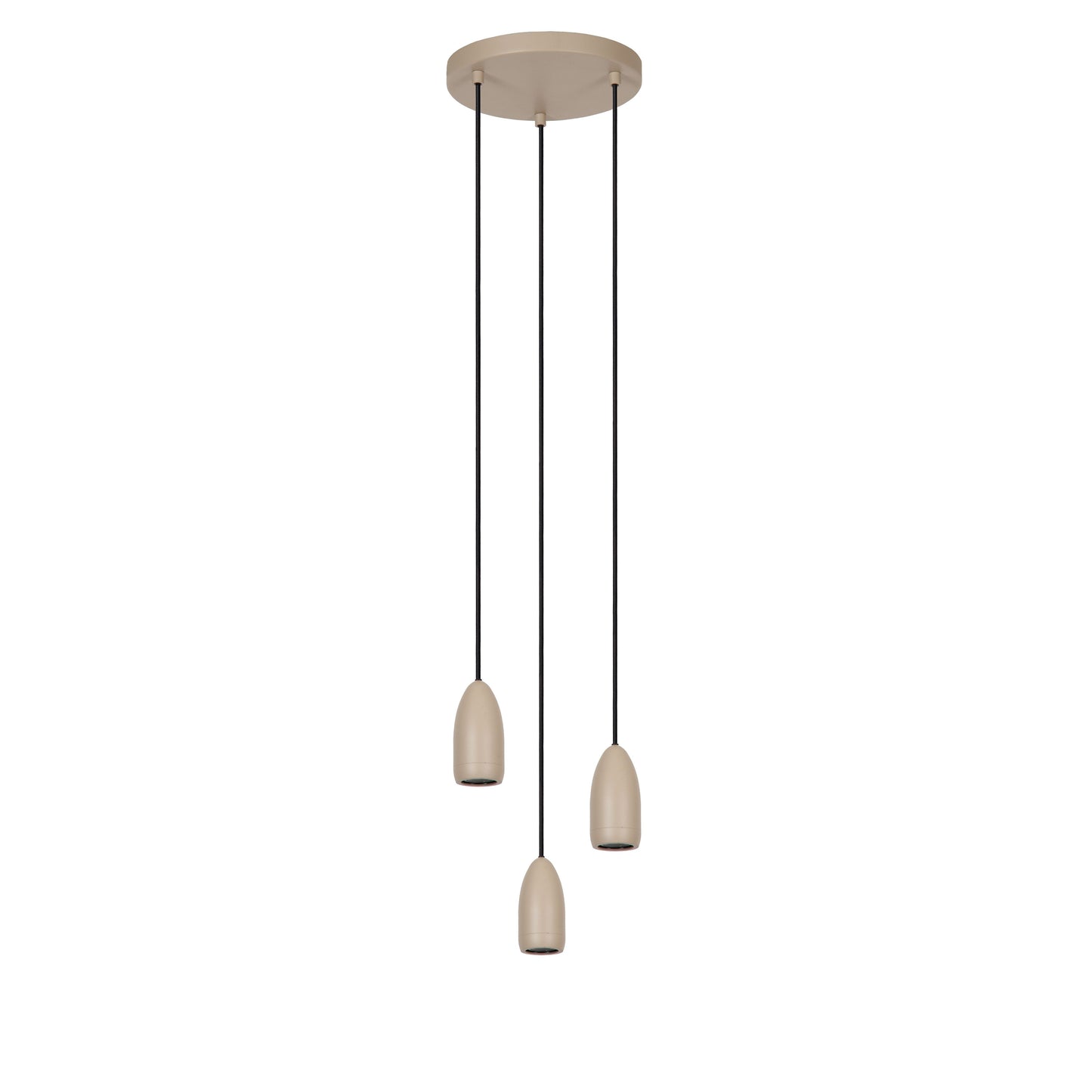 Lucide EVORA - Pendant light - Ø 25 cm - 3xGU10 - Taupe