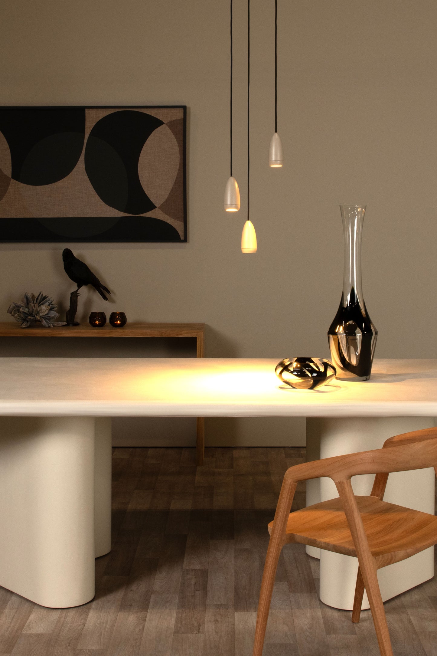 Lucide EVORA - Pendant light - Ø 25 cm - 3xGU10 - Taupe