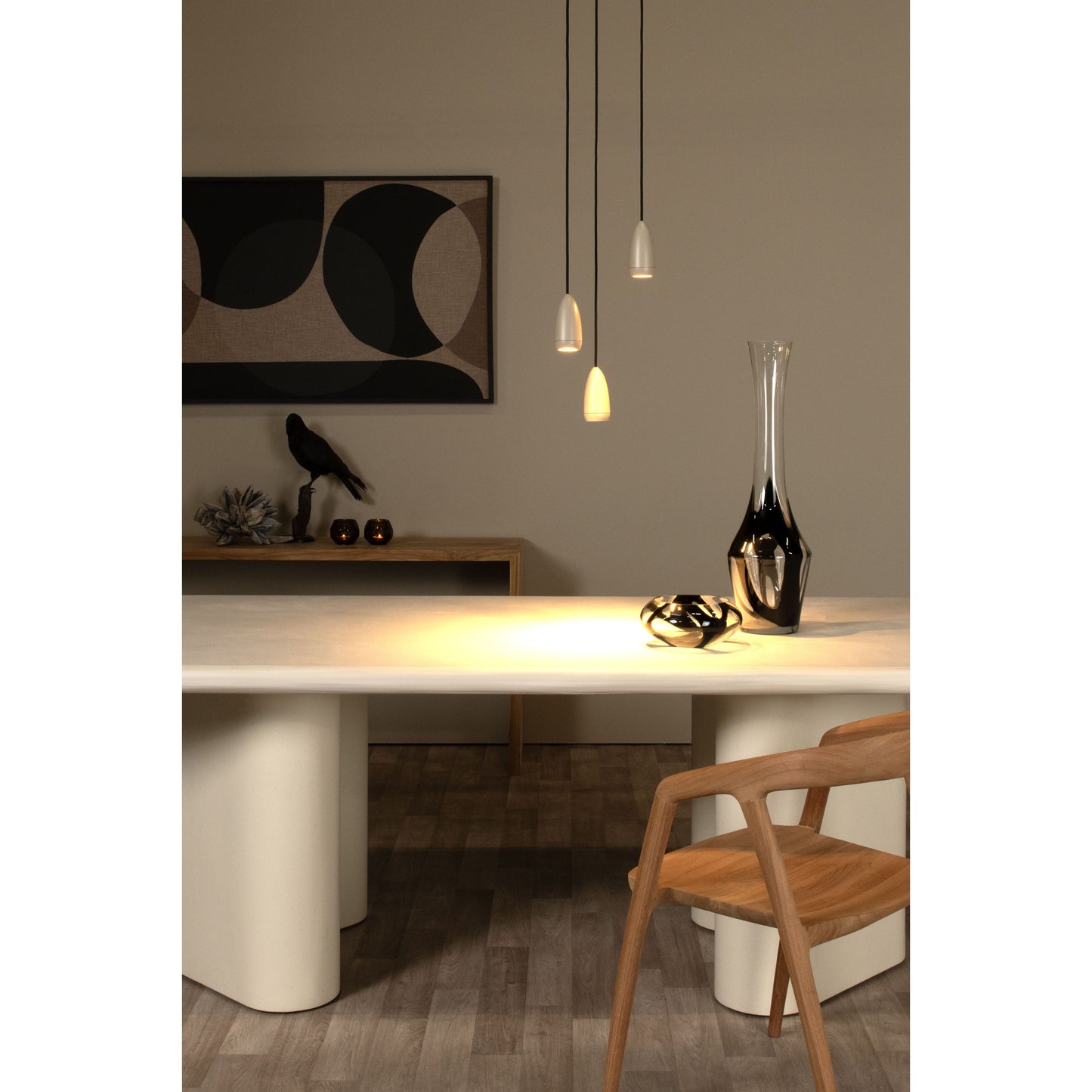 Lucide EVORA - Pendant light - Ø 25 cm - 3xGU10 - Taupe