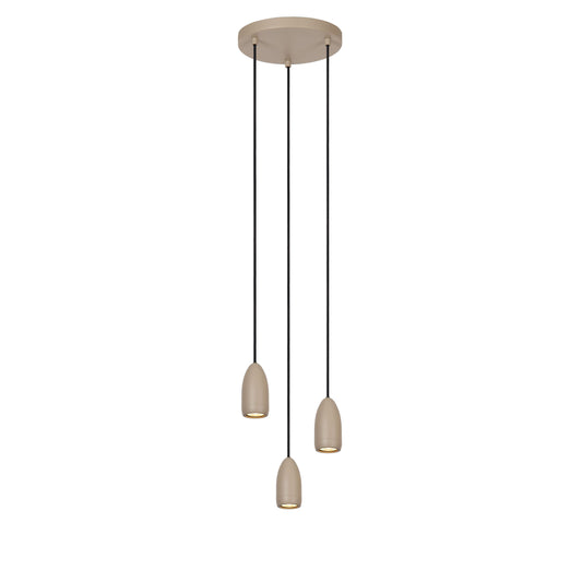 Lucide EVORA - Pendant light - Ø 25 cm - 3xGU10 - Taupe