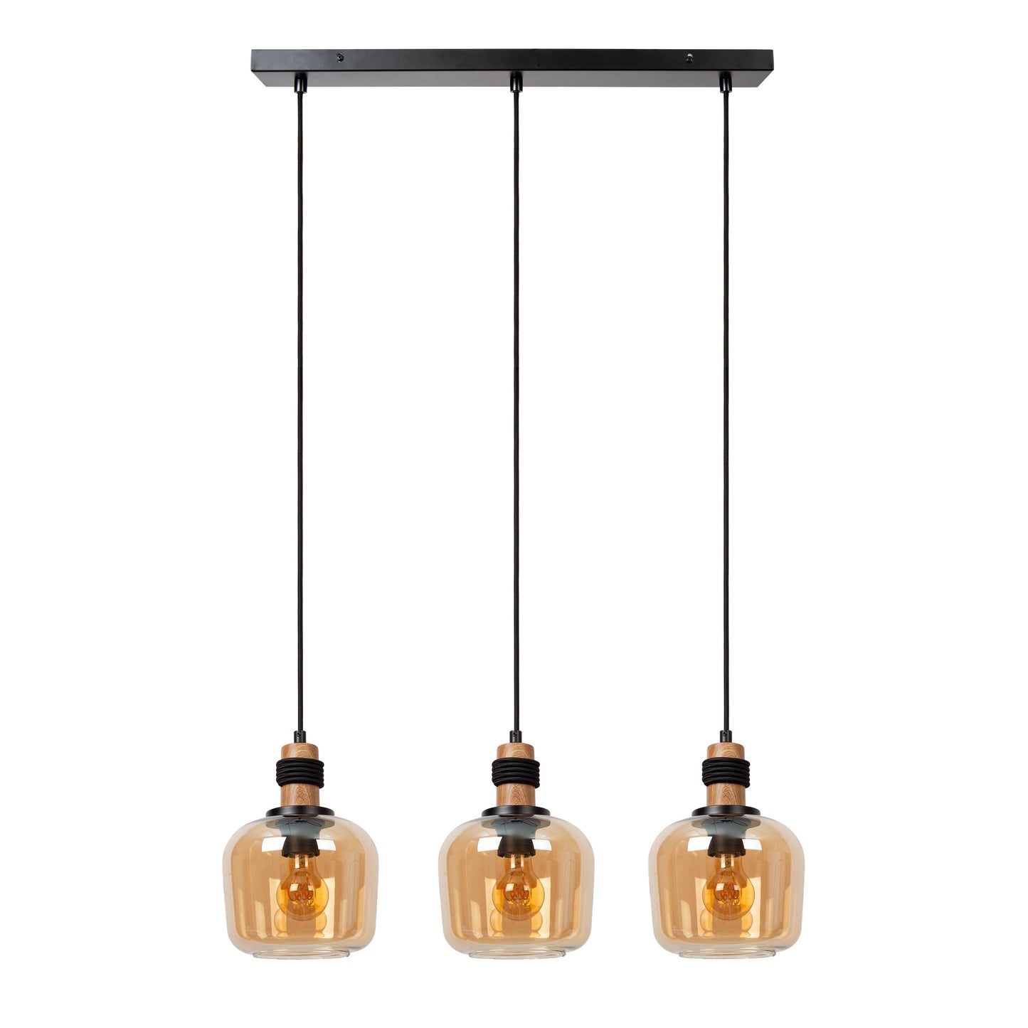 Lucide ILONA - Pendant light - 3xE27 - Amber