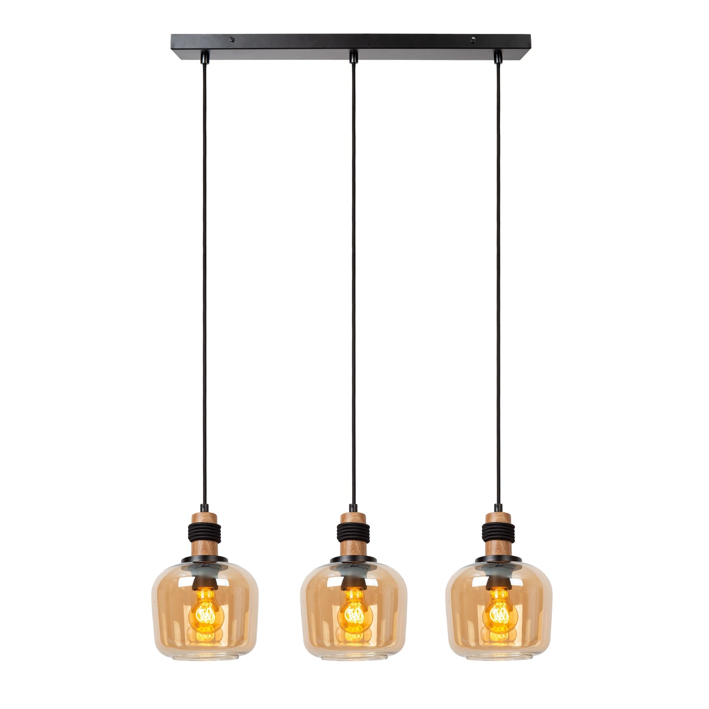 Lucide ILONA - Pendant light - 3xE27 - Amber