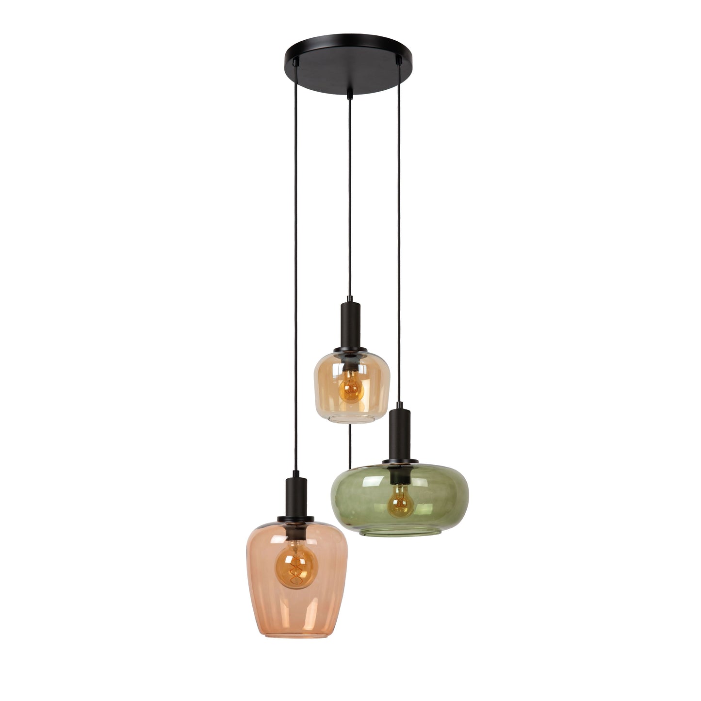 Lucide ILONA - Pendant light - 3xE27 - Black