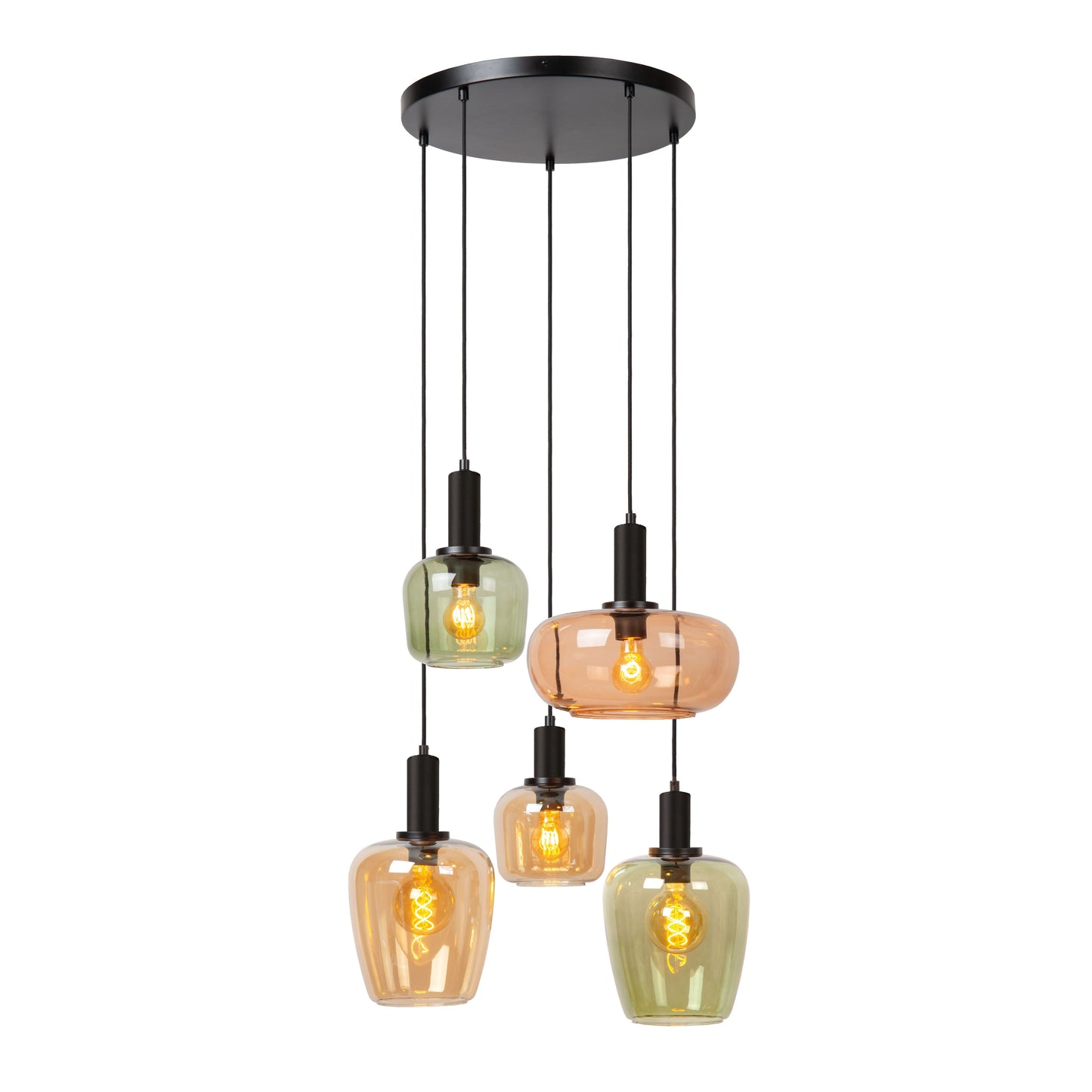 Lucide ILONA - Pendant light - 5xE27 - Black