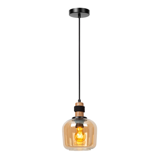 Lucide ILONA - Pendant light - Ø 18 cm - 1xE27 - Amber