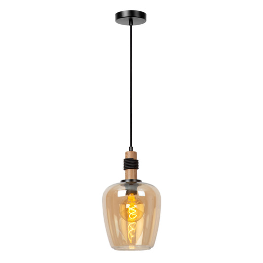 Lucide ILONA - Pendant light - Ø 22 cm - 1xE27 - Amber