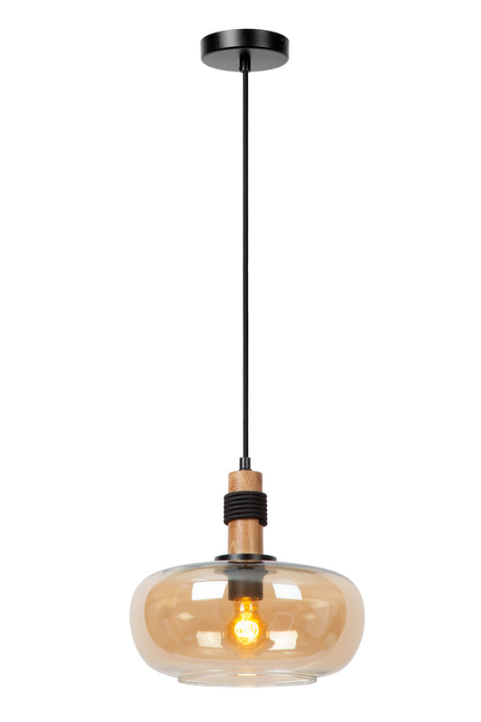 Lucide ILONA - Pendant light - Ø 30 cm - 1xE27 - Amber