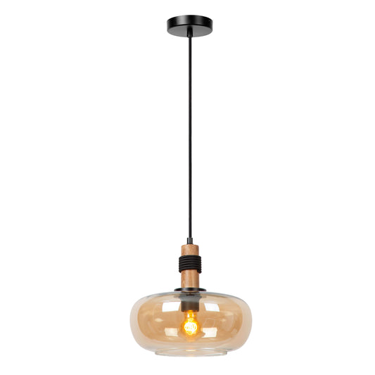 Lucide ILONA - Pendant light - Ø 30 cm - 1xE27 - Amber