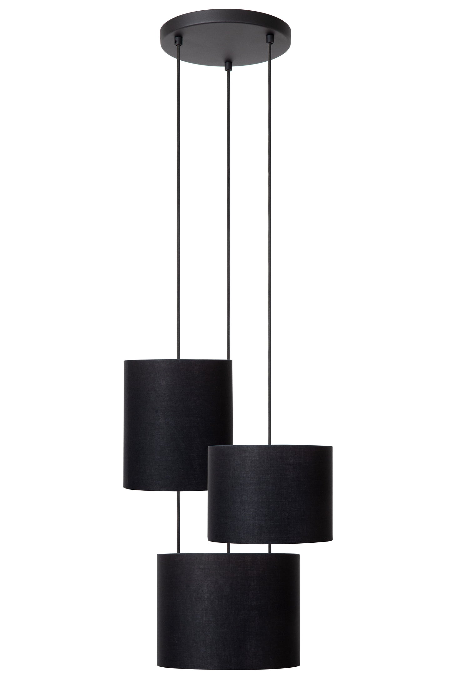 Lucide MAYA - Pendant light - Ø 46 cm - 3xE27 - Black