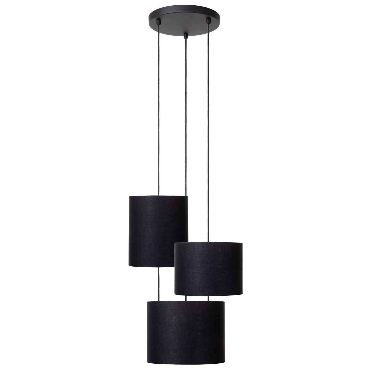 Lucide MAYA - Pendant light - Ø 46 cm - 3xE27 - Black