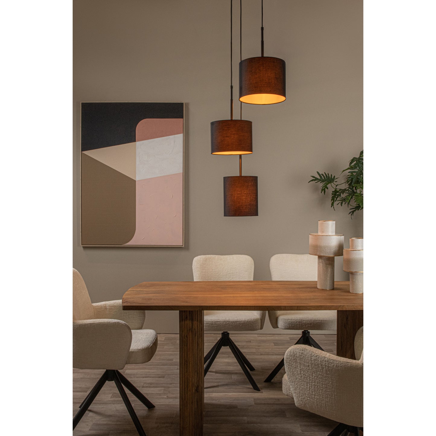 Lucide MAYA - Pendant light - Ø 46 cm - 3xE27 - Black