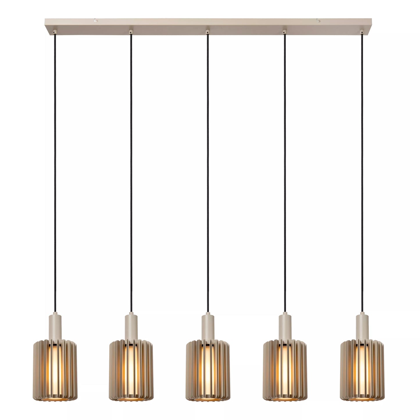 Lucide LAMBRES - Pendant light - 5xE27 - Taupe