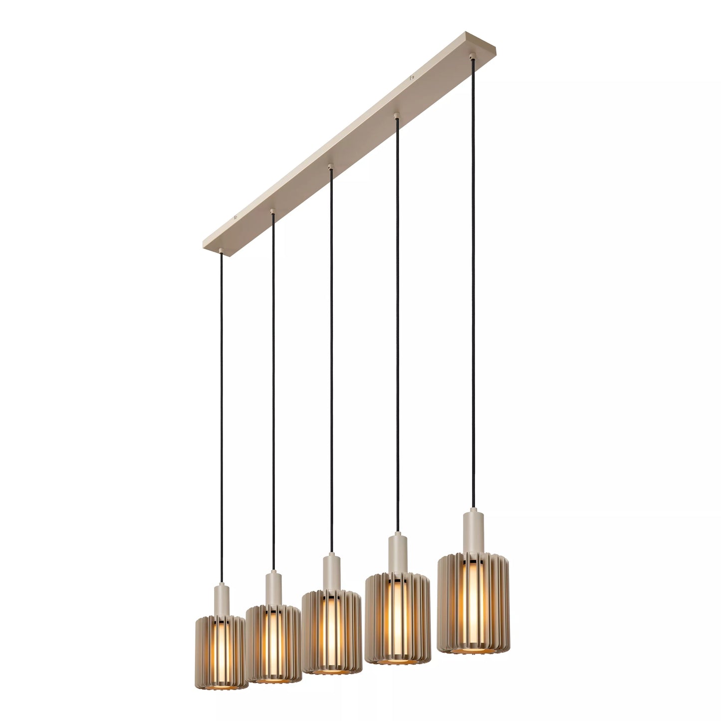 Lucide LAMBRES - Pendant light - 5xE27 - Taupe