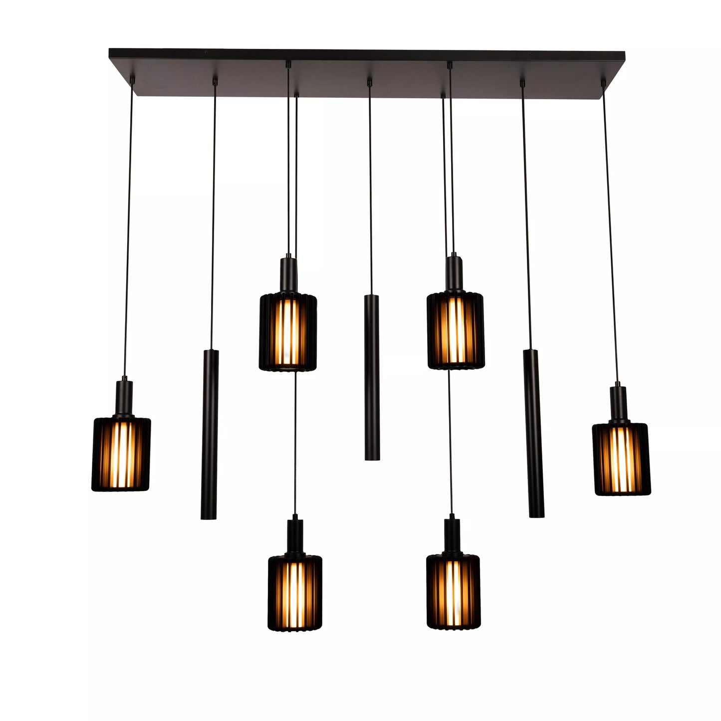 Lucide LAMBRES - Pendant light - 6xE27 - Black