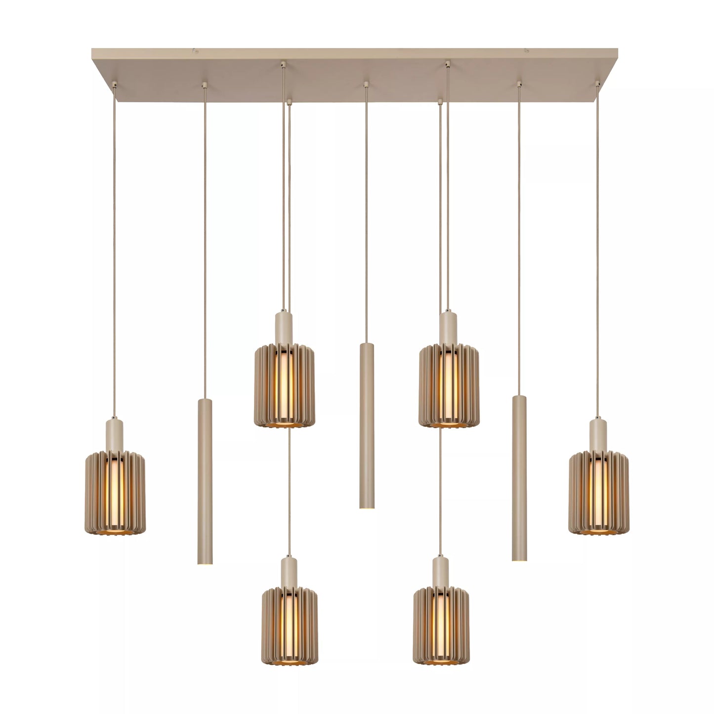 Lucide LAMBRES - Pendant light - 6xE27 - Taupe