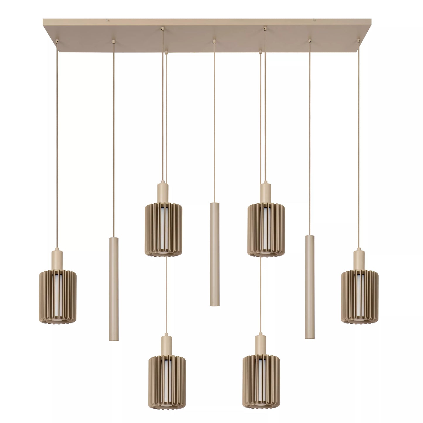 Lucide LAMBRES - Pendant light - 6xE27 - Taupe