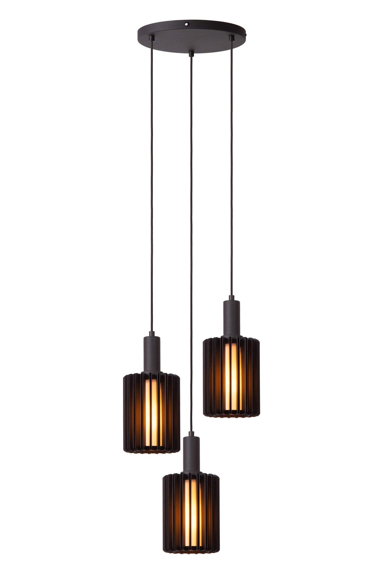 Lucide LAMBRES - Pendant light - 3xE27 - Black