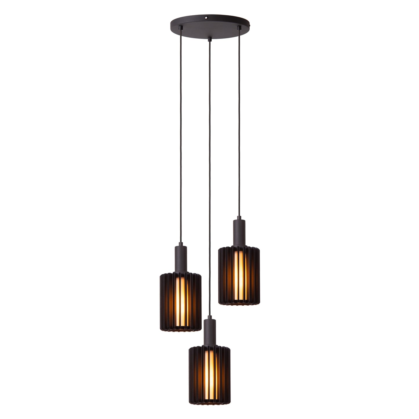 Lucide LAMBRES - Pendant light - 3xE27 - Black