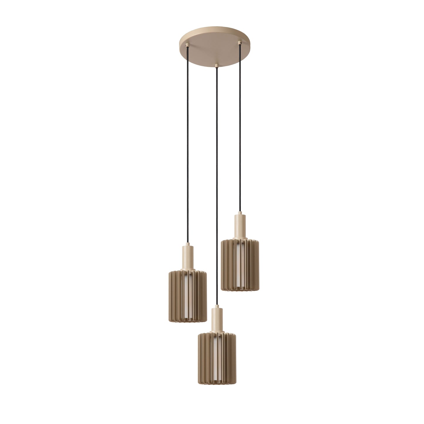 Lucide LAMBRES - Pendant light - 3xE27 - Taupe