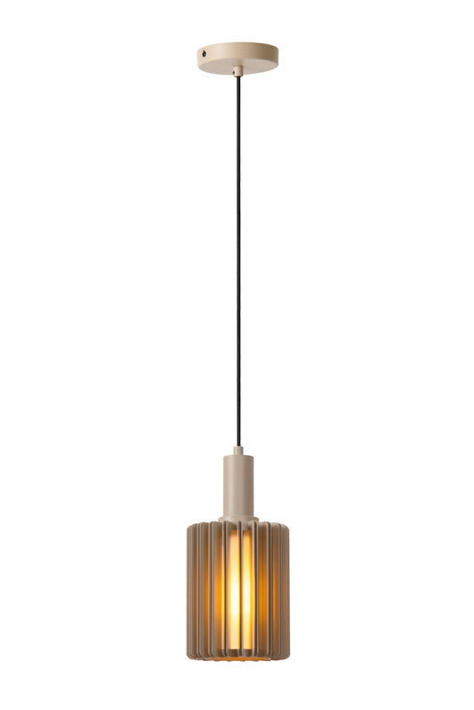 Lucide LAMBRES - Pendant light - 1xE27 - Taupe