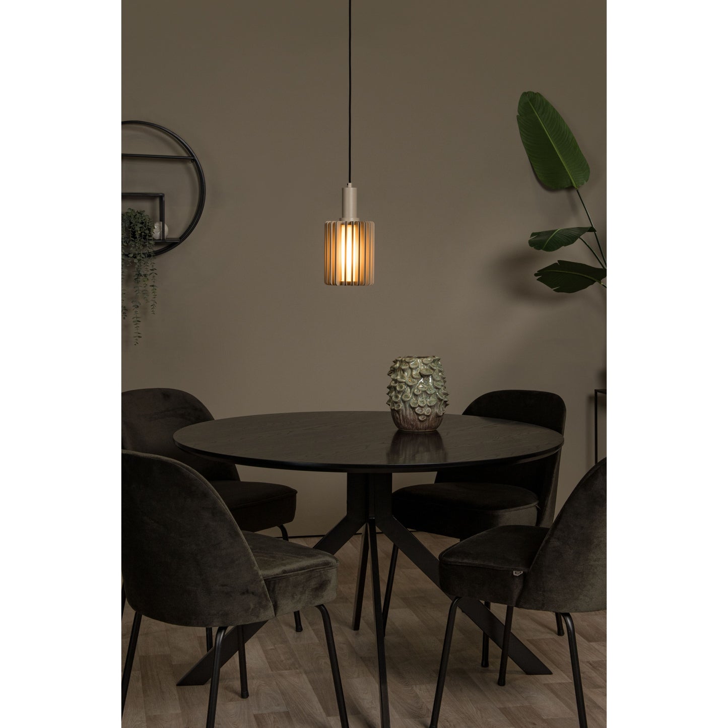 Lucide LAMBRES - Pendant light - 1xE27 - Taupe