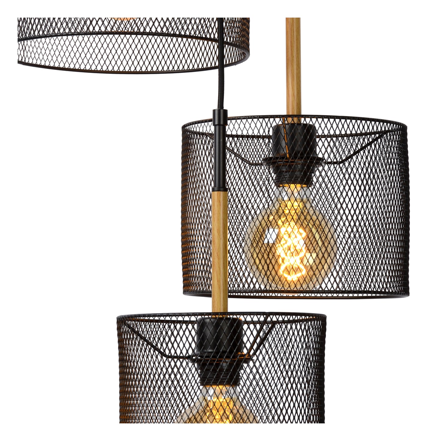 Lucide BASKETT - Pendant light - 3xE27 - Black