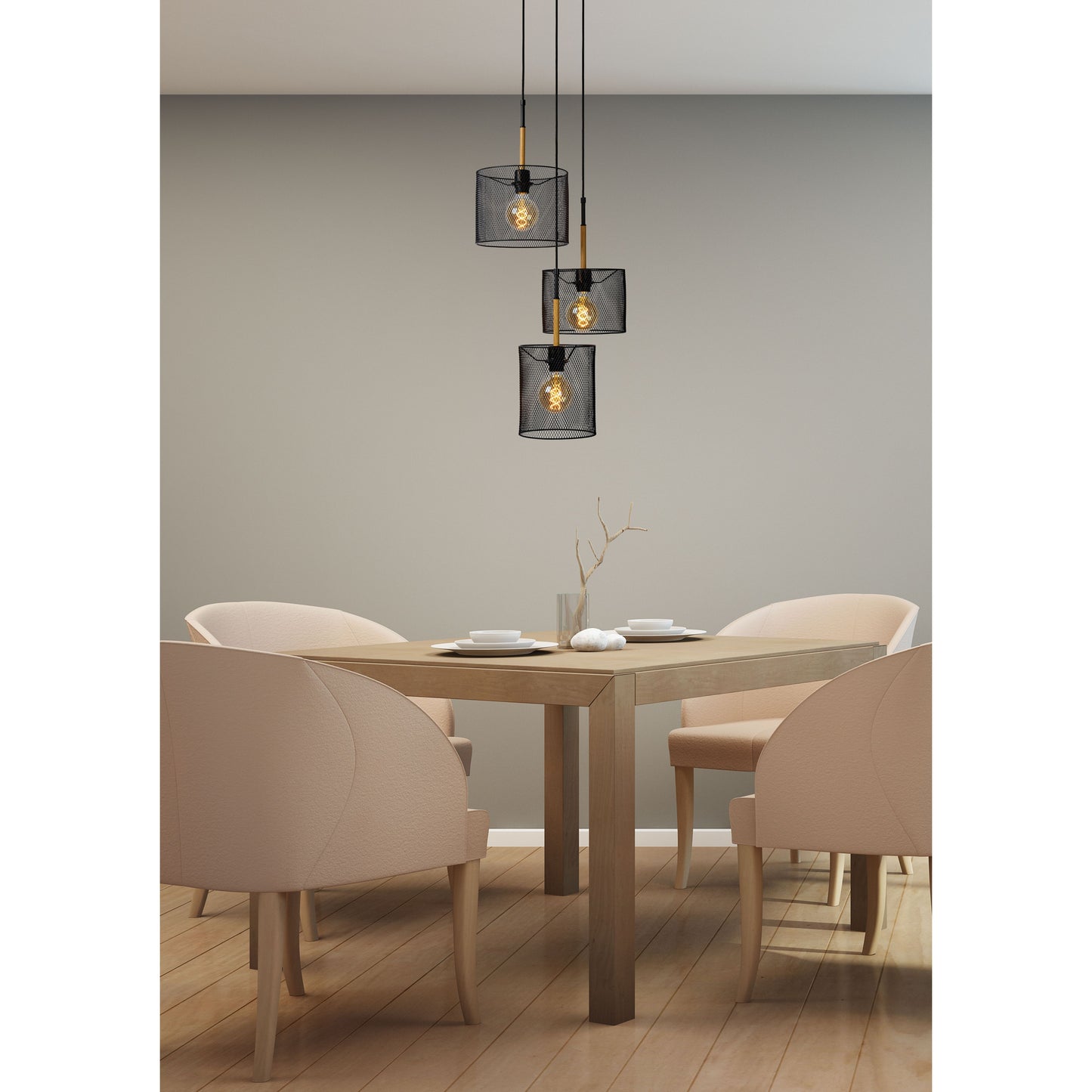 Lucide BASKETT - Pendant light - 3xE27 - Black