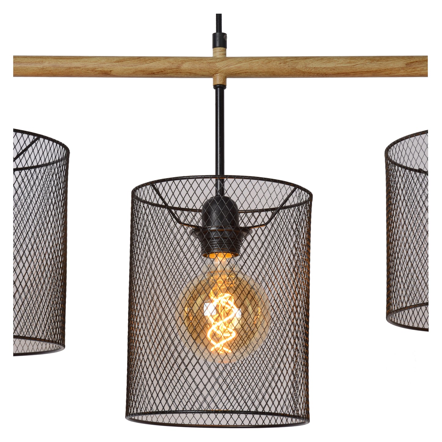 Lucide BASKETT - Pendant light - 4xE27 - Black