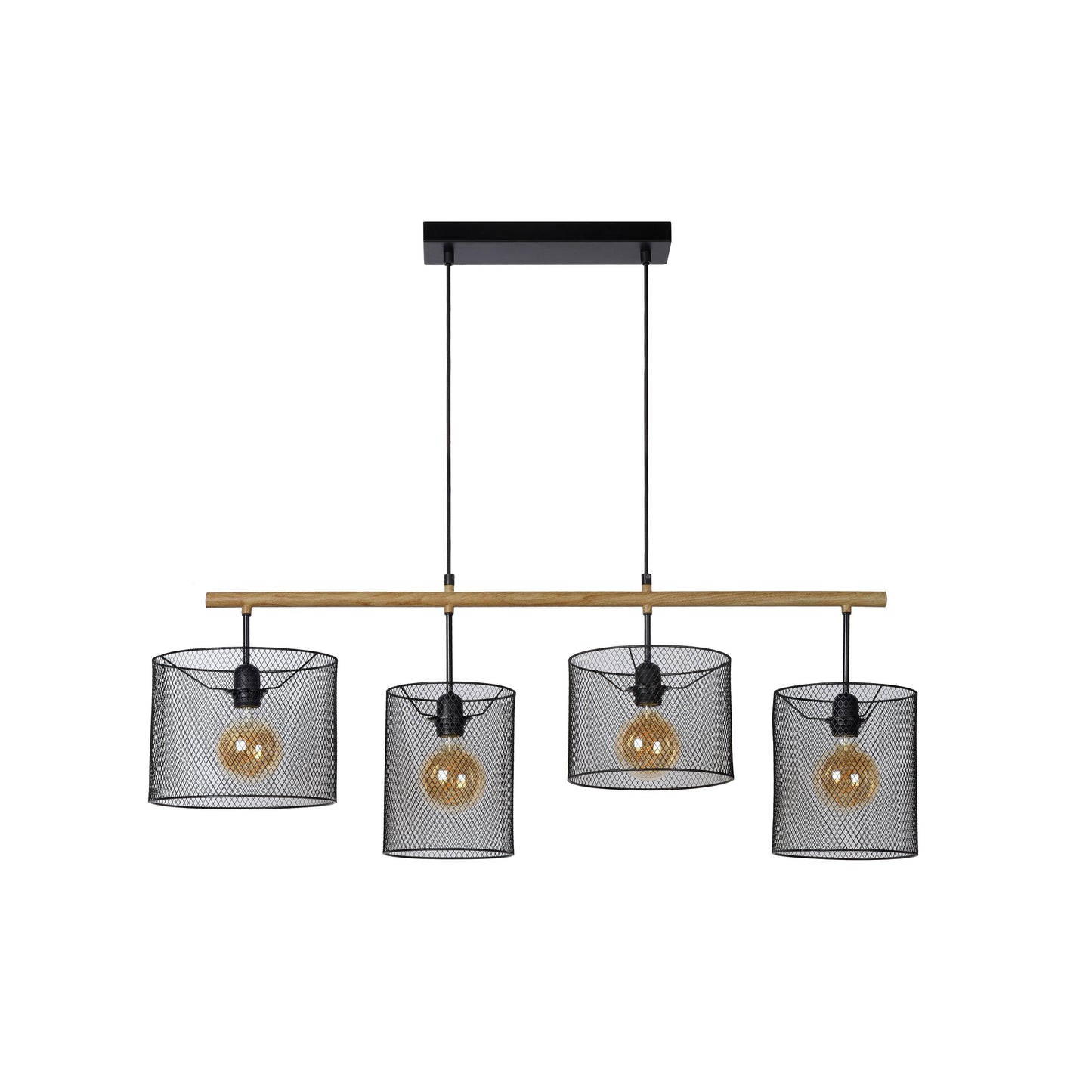 Lucide BASKETT - Pendant light - 4xE27 - Black