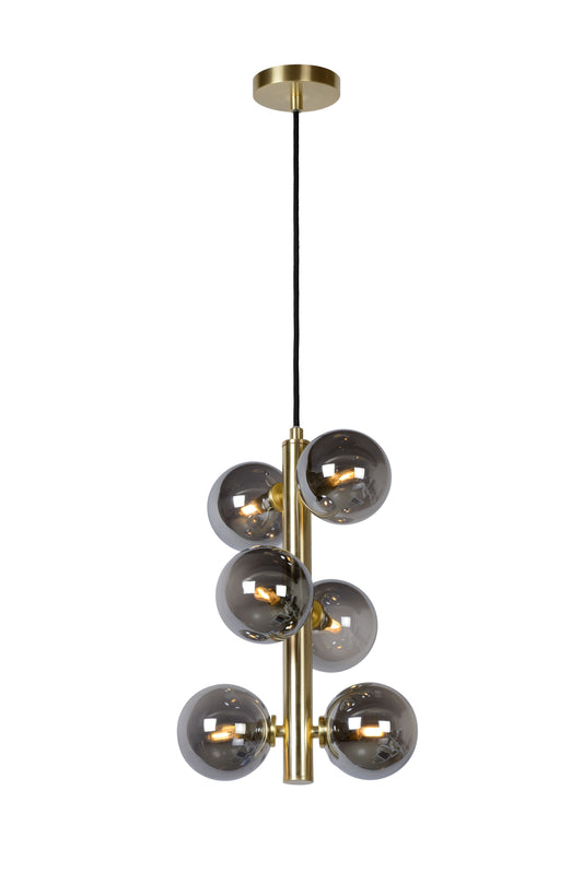 Lucide TYCHO - Pendant light - Ø 25,5 cm - 6xG9 - Matt Gold / Brass