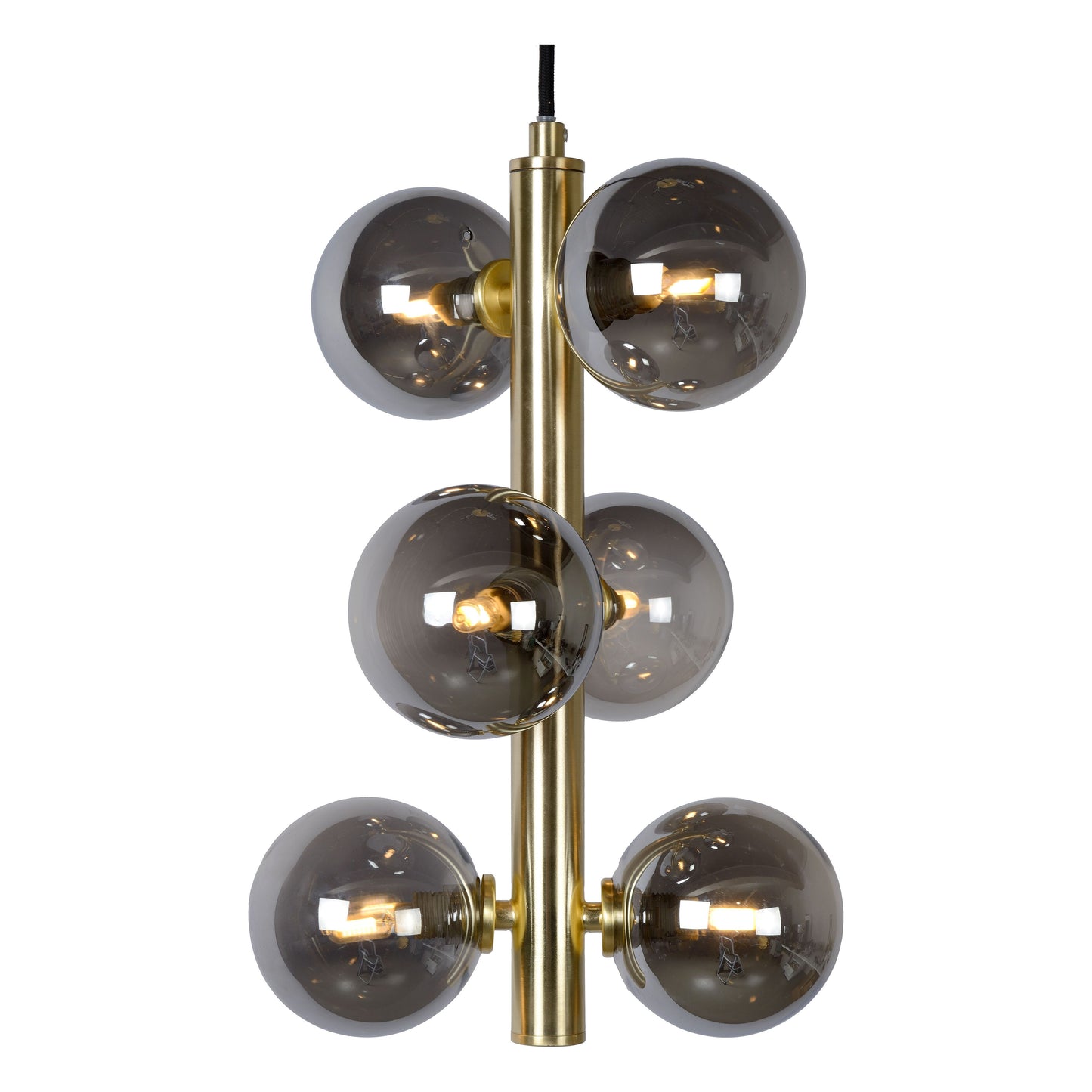 Lucide TYCHO - Pendant light - Ø 25,5 cm - 6xG9 - Matt Gold / Brass