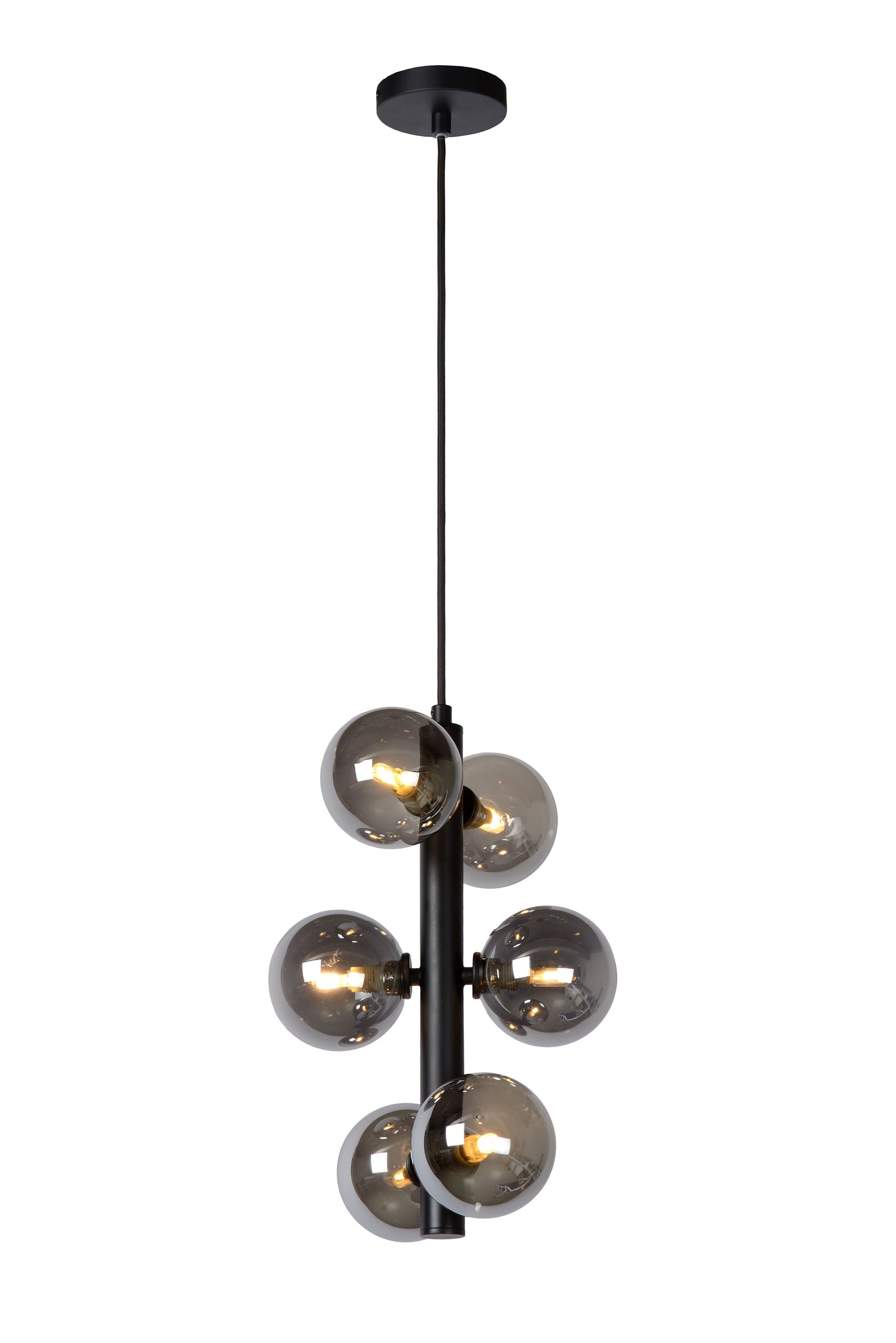 Lucide TYCHO - Pendant light - Ø 25,5 cm - 6xG9 - Black