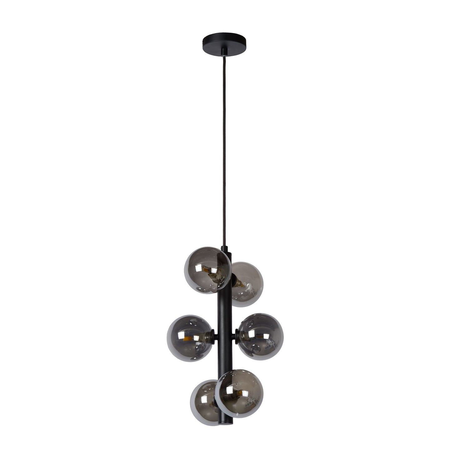 Lucide TYCHO - Pendant light - Ø 25,5 cm - 6xG9 - Black