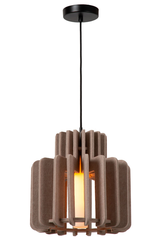 Lucide ROLLO - Pendant light - 1x E27 - Taupe