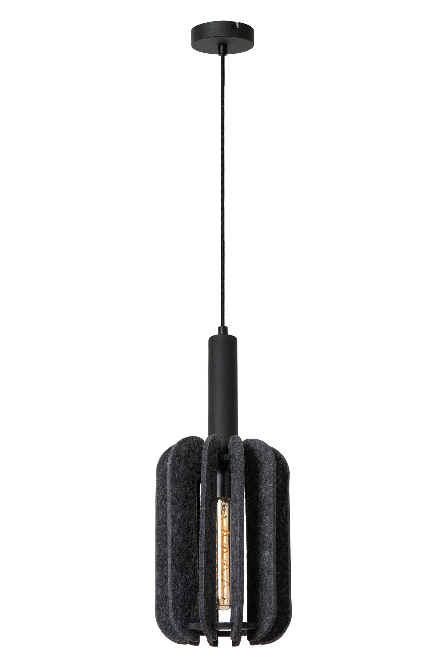 Lucide RAFAL - Pendant light - Ø 20 cm - 1xE27 - Grey