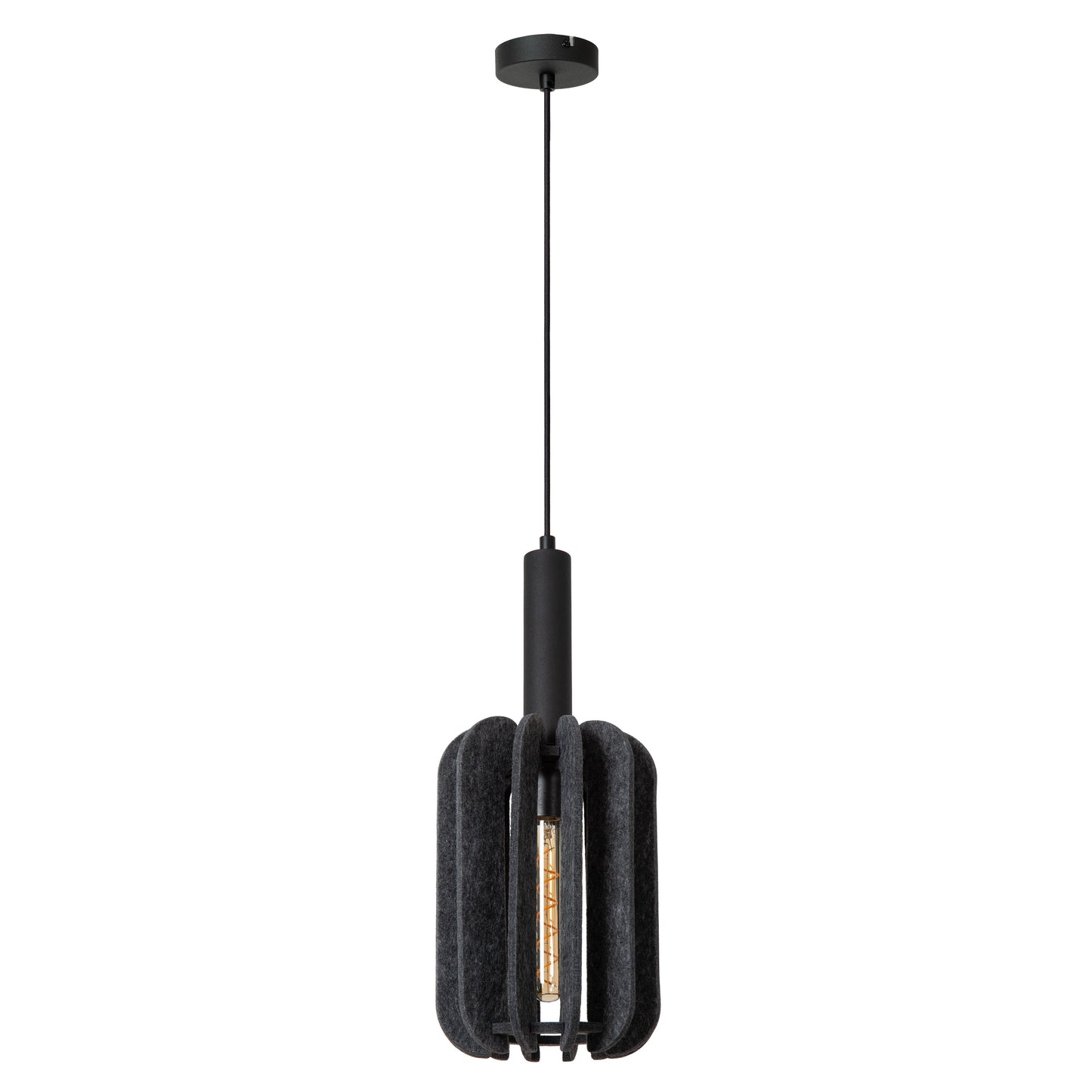 Lucide RAFAL - Pendant light - Ø 20 cm - 1xE27 - Grey