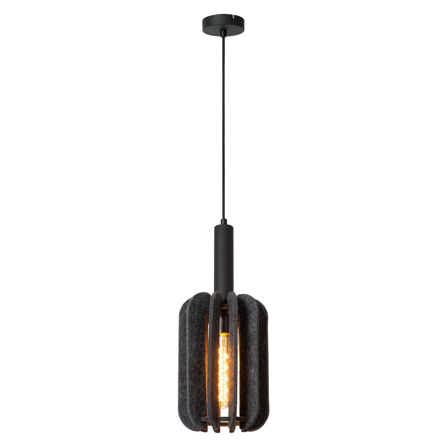 Lucide RAFAL - Pendant light - Ø 20 cm - 1xE27 - Grey