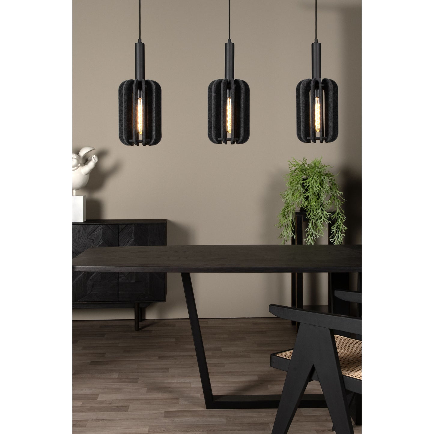 Lucide RAFAL - Pendant light - 3xE27 - Grey