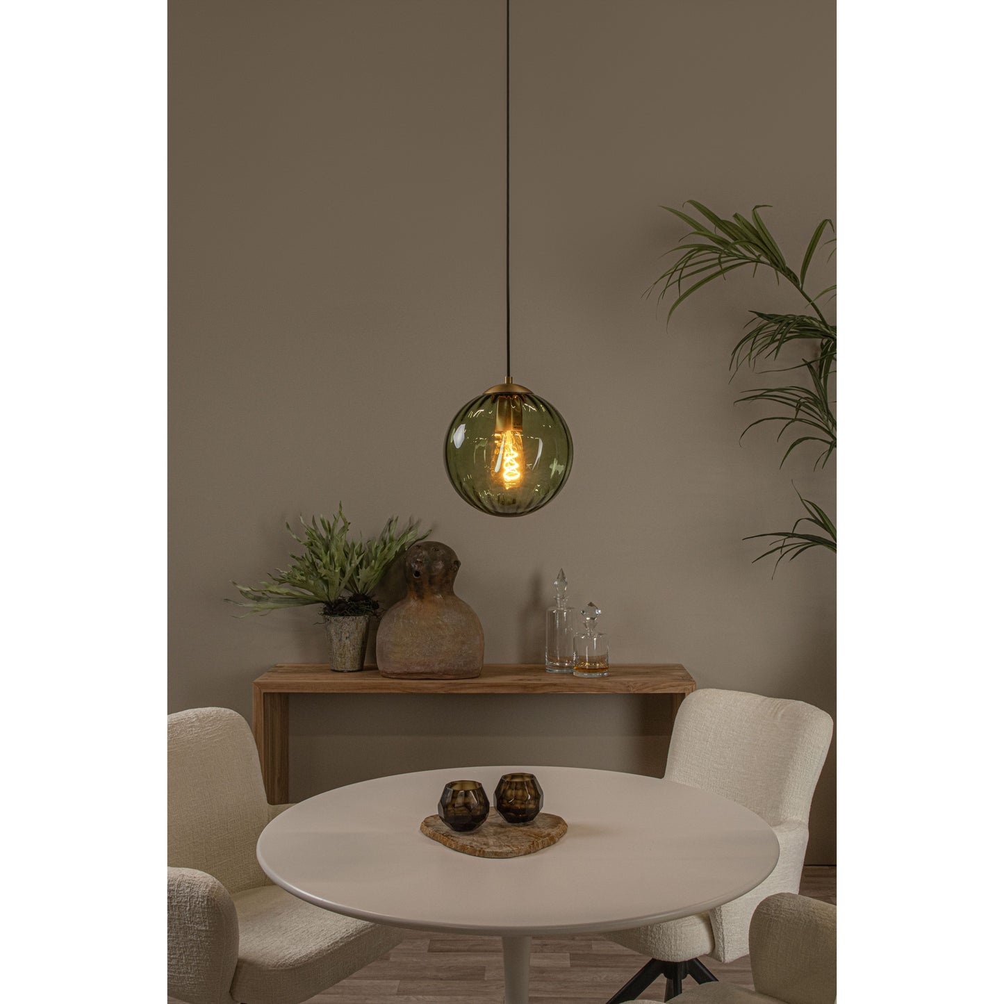 Lucide MONSARAZ - Pendant light - Ø 25 cm - 1xE27 - Green