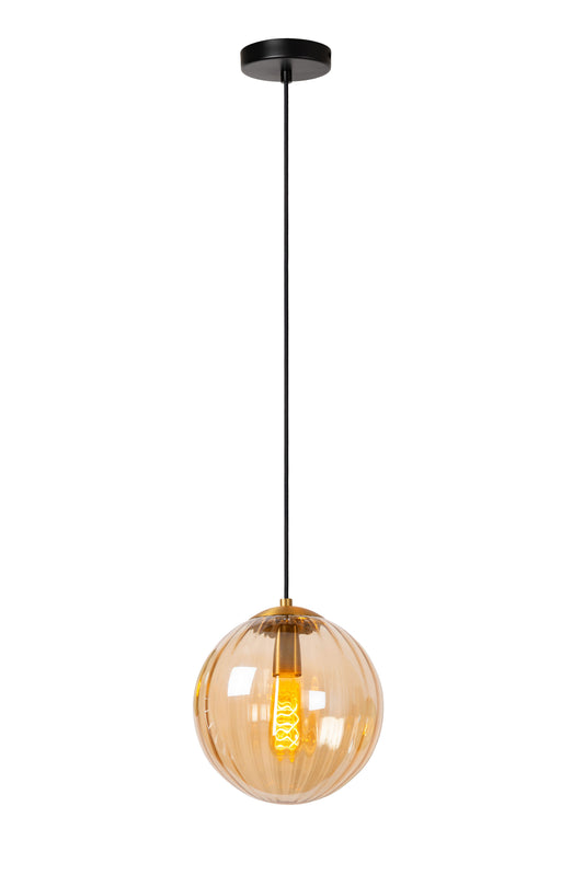 Lucide MONSARAZ - Pendant light - Ø 25 cm - 1xE27 - Amber