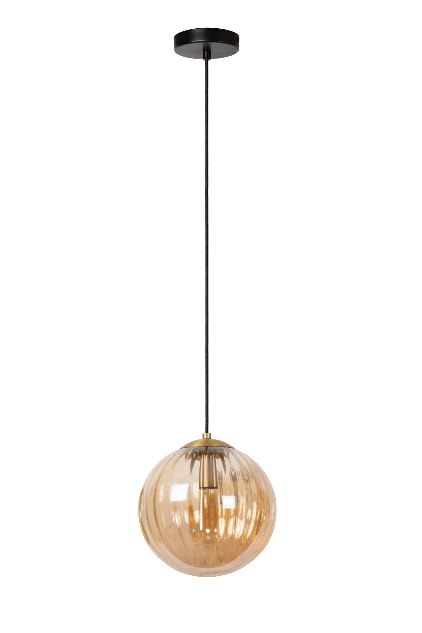 Lucide MONSARAZ - Pendant light - Ø 25 cm - 1xE27 - Amber