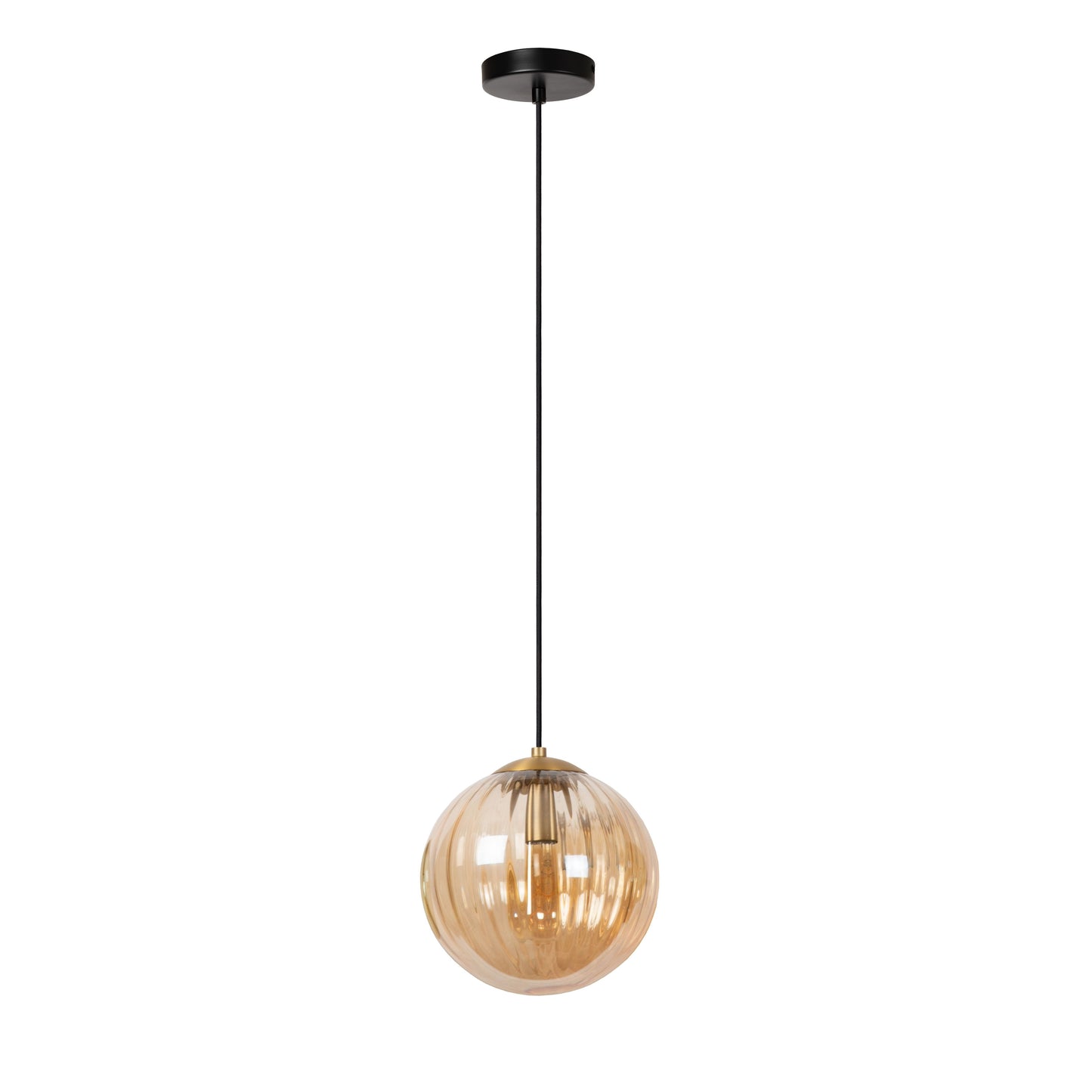 Lucide MONSARAZ - Pendant light - Ø 25 cm - 1xE27 - Amber