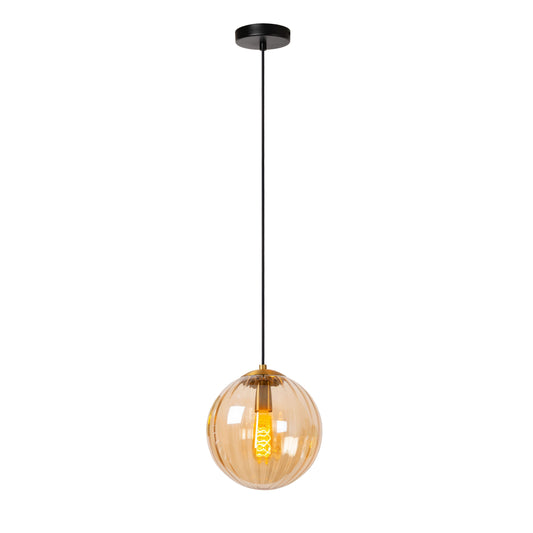 Lucide MONSARAZ - Pendant light - Ø 25 cm - 1xE27 - Amber