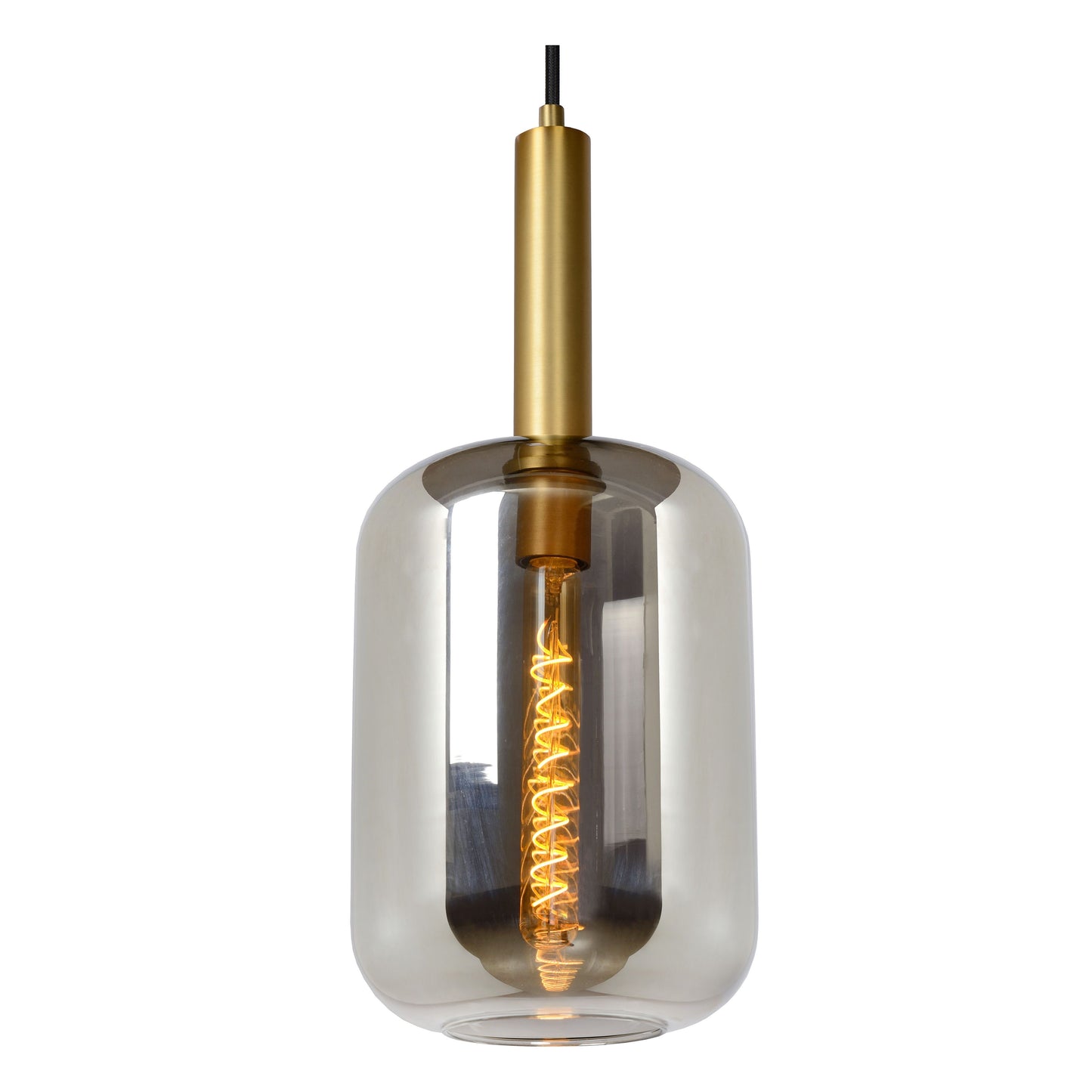 Lucide JOANET - Pendant light - Ø 22 cm - 1xE27 - Smoke Grey