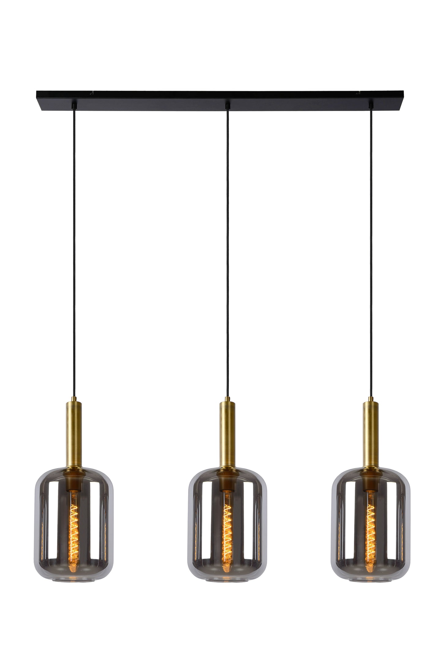 Lucide JOANET - Pendant light - 3xE27 - Smoke Grey