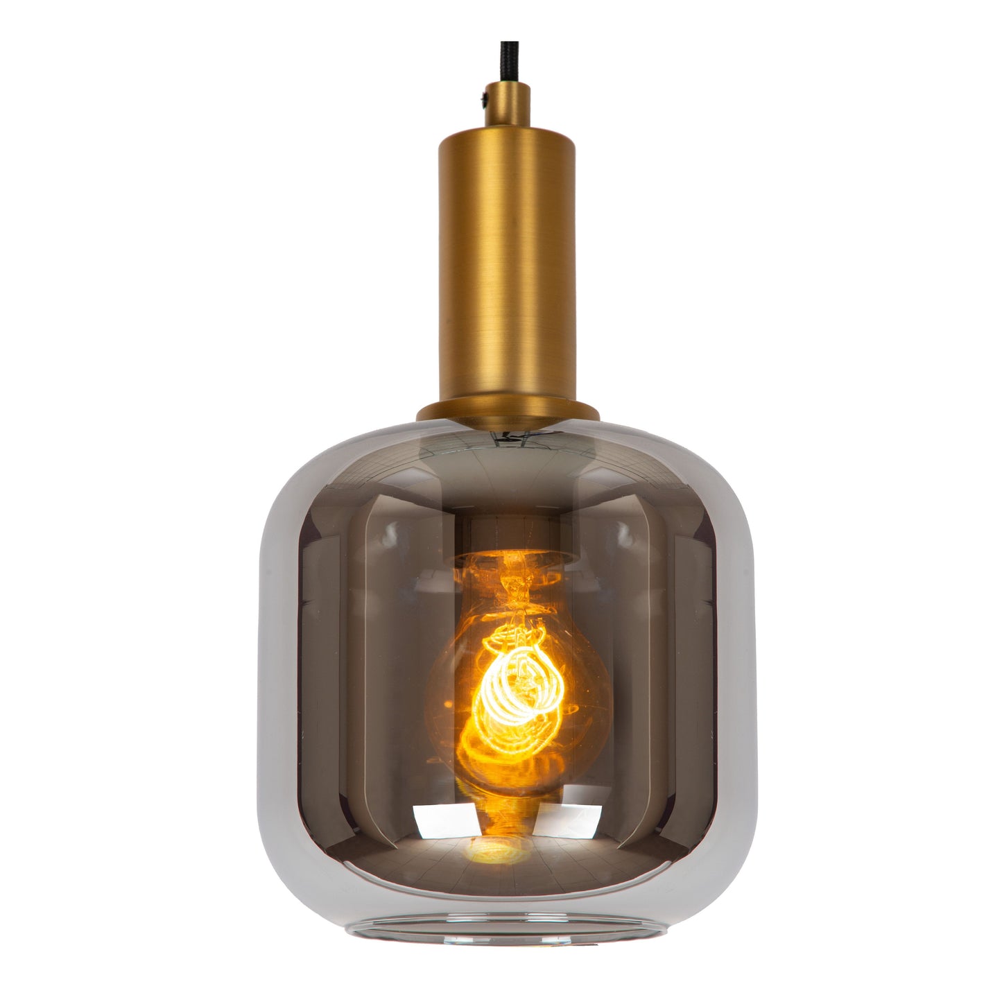 Lucide JOANET - Pendant light - Ø 16 cm - 1xE27 - Smoke Grey