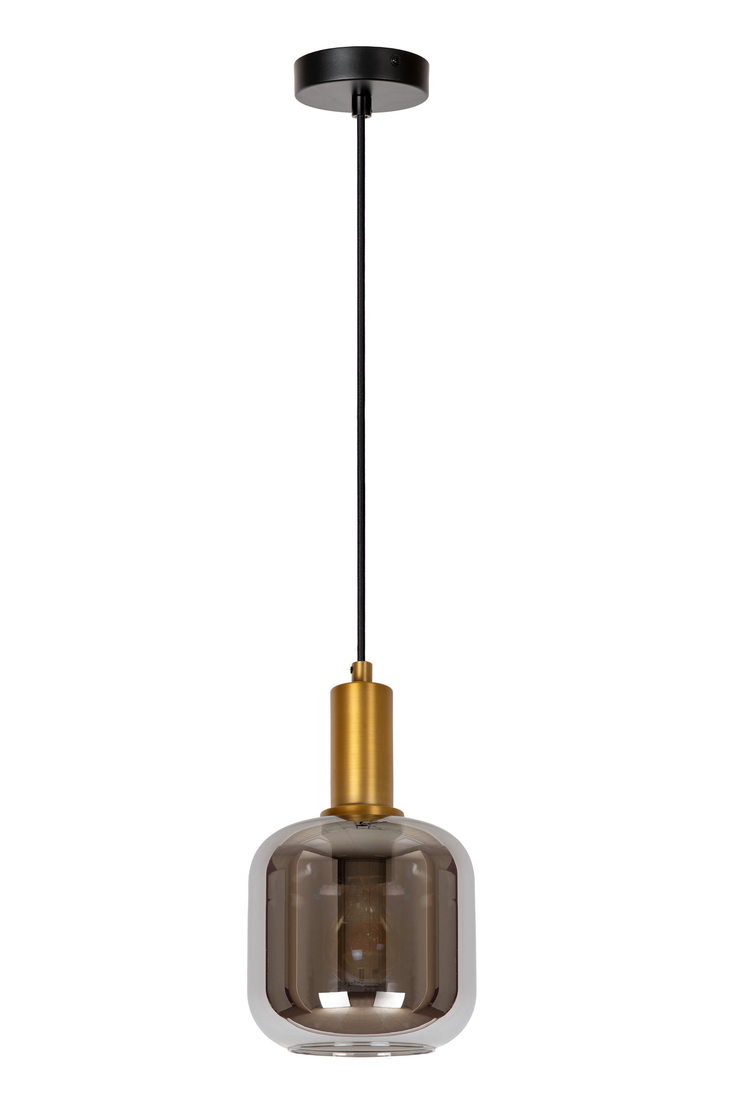 Lucide JOANET - Pendant light - Ø 16 cm - 1xE27 - Smoke Grey