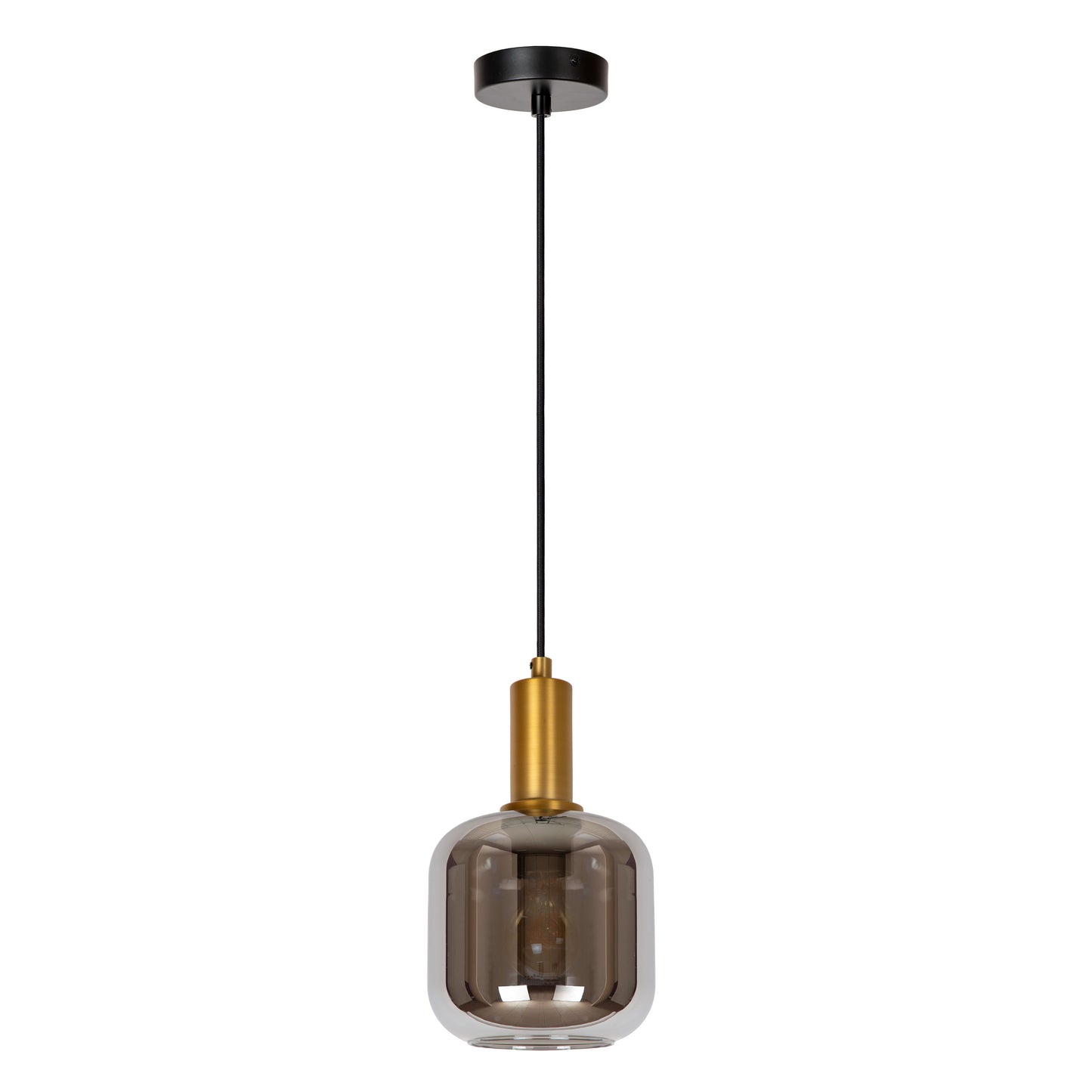 Lucide JOANET - Pendant light - Ø 16 cm - 1xE27 - Smoke Grey